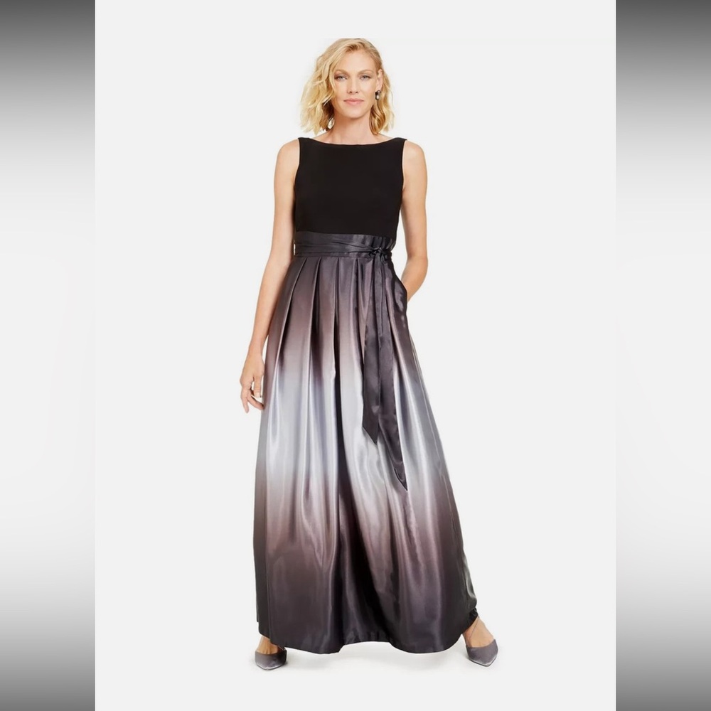 SLNY Black Ombré Dress with pockets